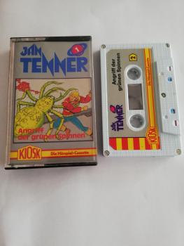 Jan Tenner Folge 1 Angriff der grünen Spinnen 5-fach Silber geschraubt Weiß mit Grauen Aufkleber 4.24565 CD Kiosk(Innencover beschrieben)